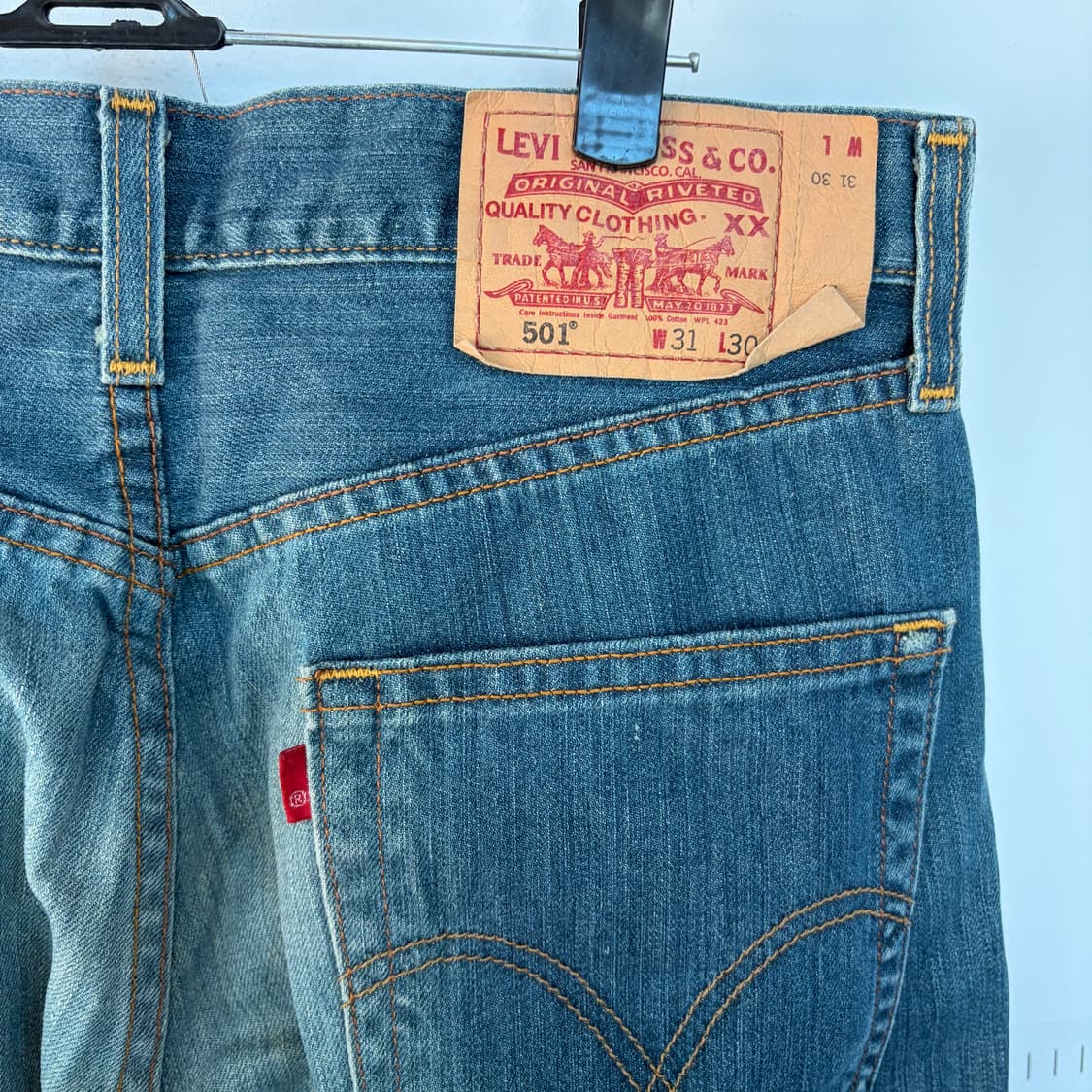 리바이스 501 빈티지 워싱 데님 청바지 상품이미지5