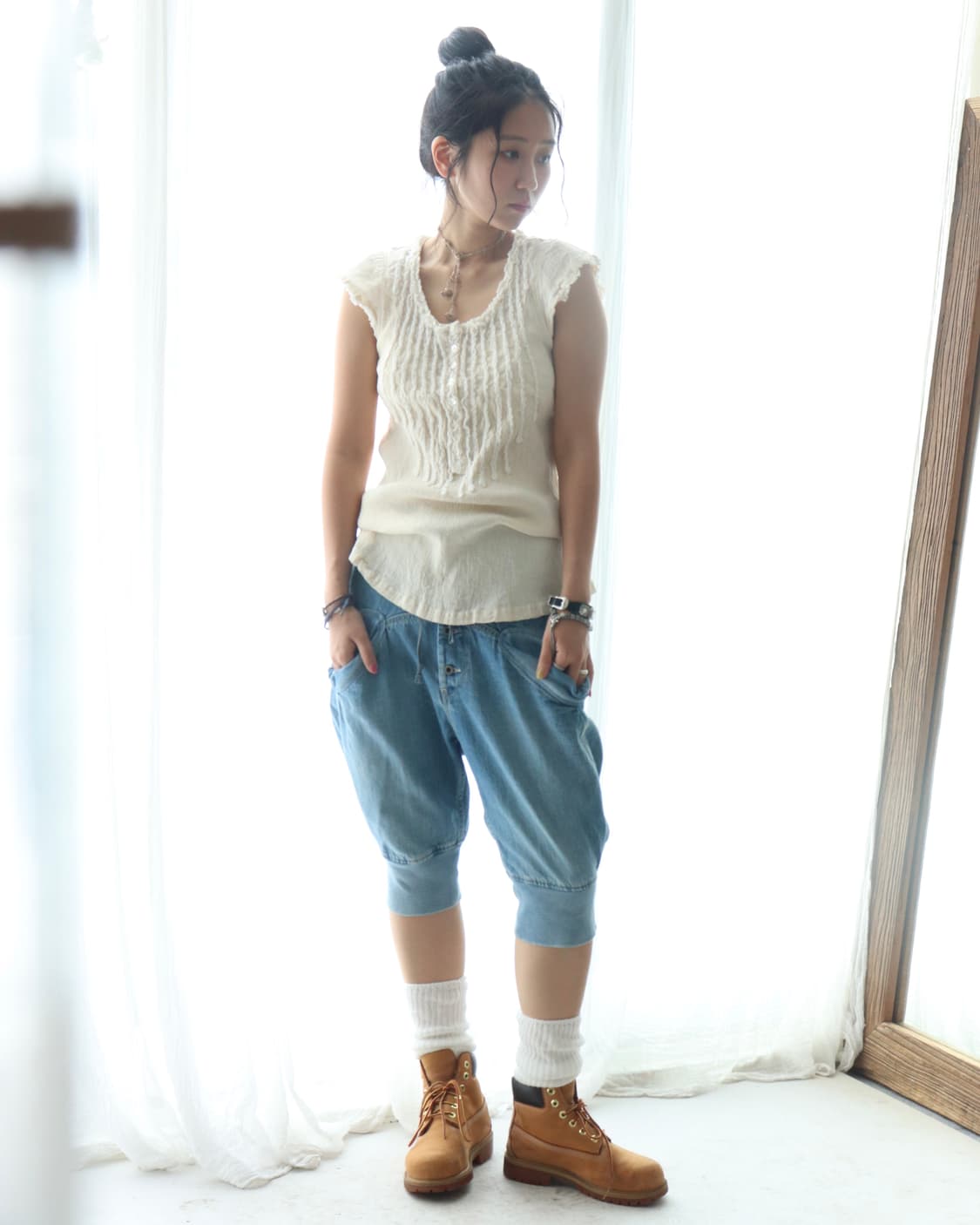 [Kapital] Denim Sarouel Capri Pants 상품이미지4