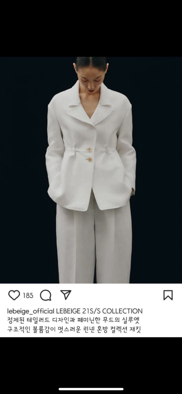 [LEBEIGE] 블랙 코튼&린넨 자켓 상품이미지3