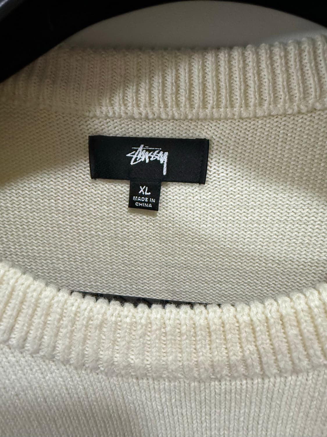 스투시 빌리아드 스웨터 XL 아이보리 상품이미지4