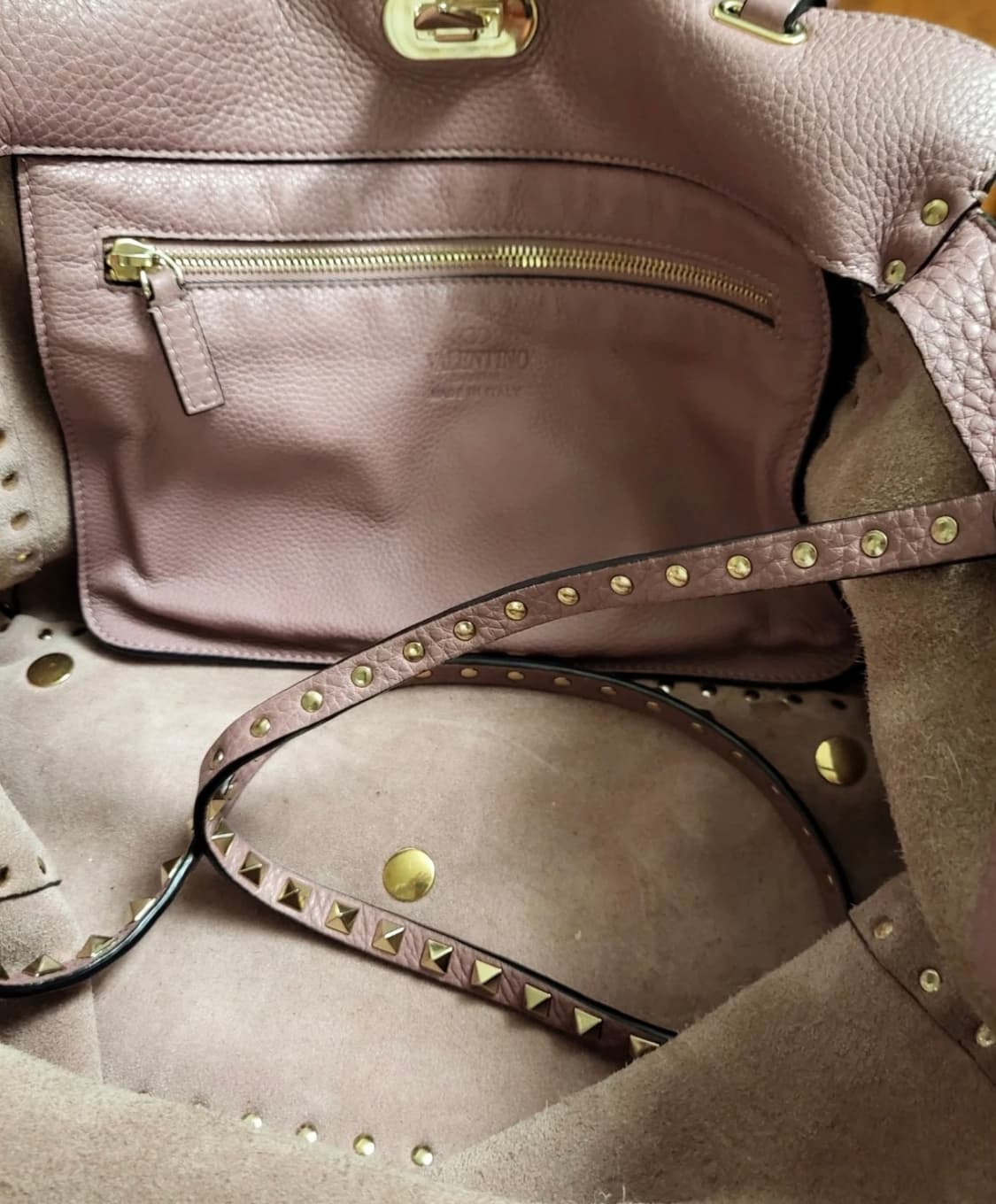 발렌티노 락스터드 핑크 토트백 상품이미지4