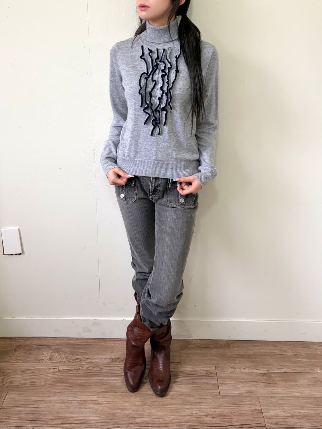 Massimo 프릴 터틀넥 상품이미지4