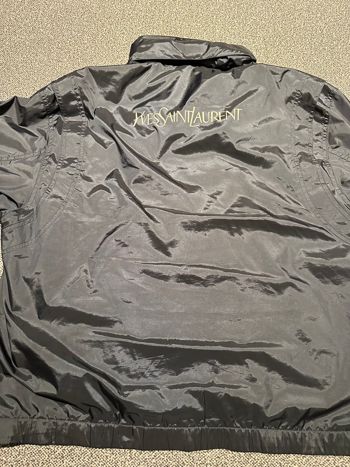 00s YSL 입생로랑 차콜 백로고 블루종 110 상품이미지8