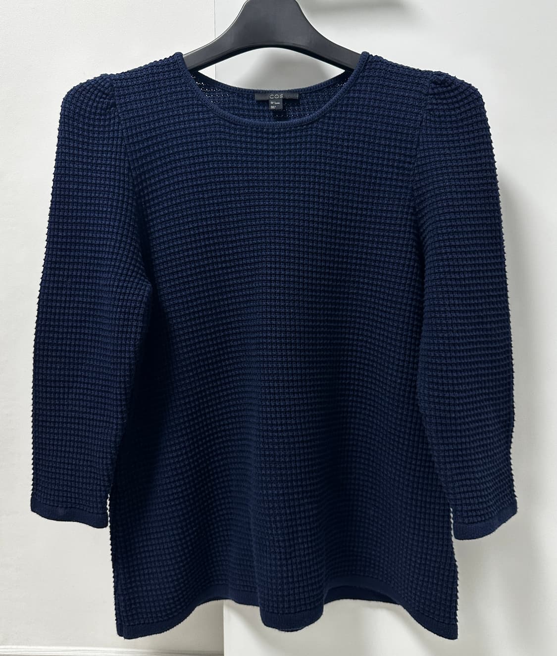 COS 코스 S사이즈 네이비 7부 와플 니트 상품이미지1