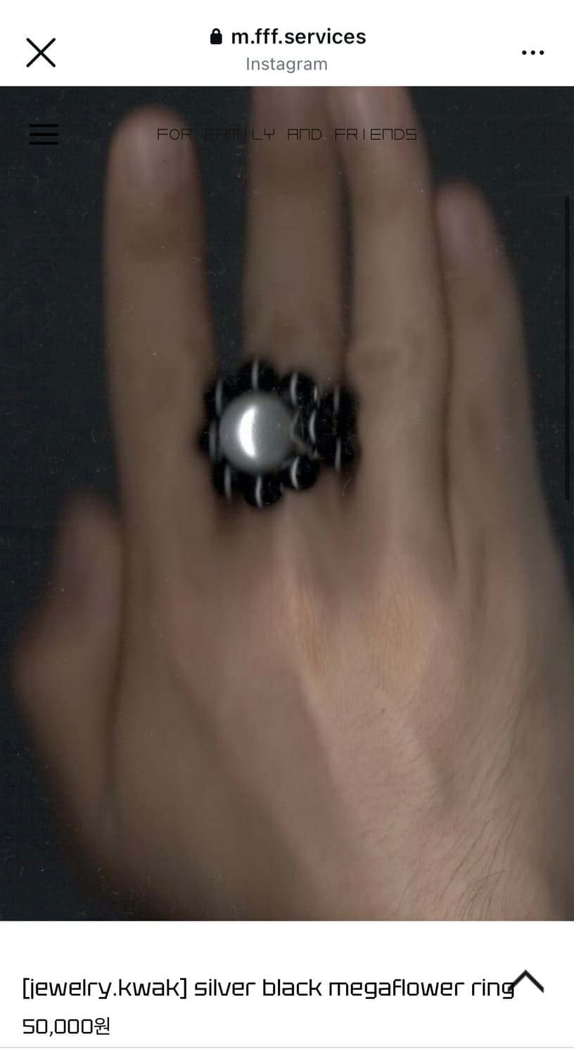 Jewelry.kwak 비즈 반지 (블랙/핑크) free 상품이미지1