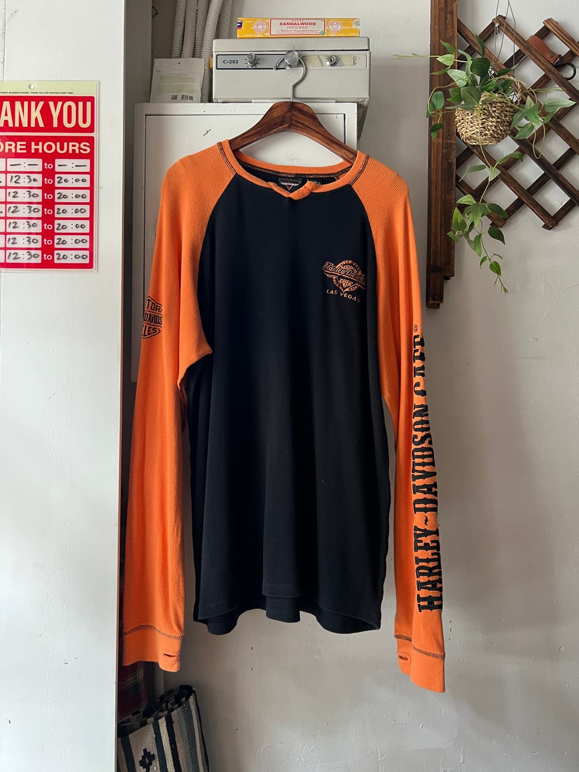 [2XL]할리데이비슨 USA 라스베가스 챕터 와플 롱슬리브 티셔츠 상품이미지2