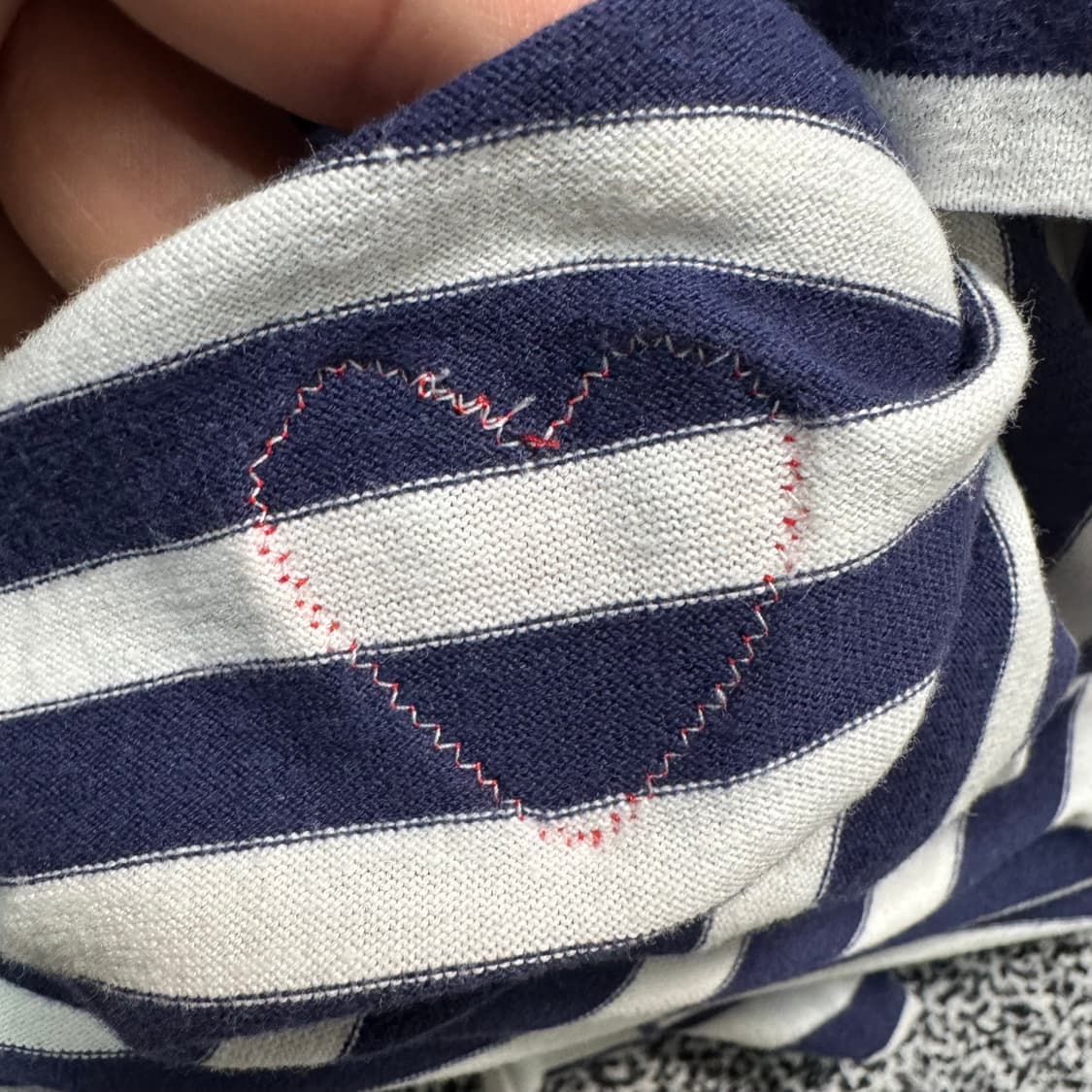 Name : 꼼데가르송 스트라이프 시그니처로고 롱슬리브 :)  상품이미지3