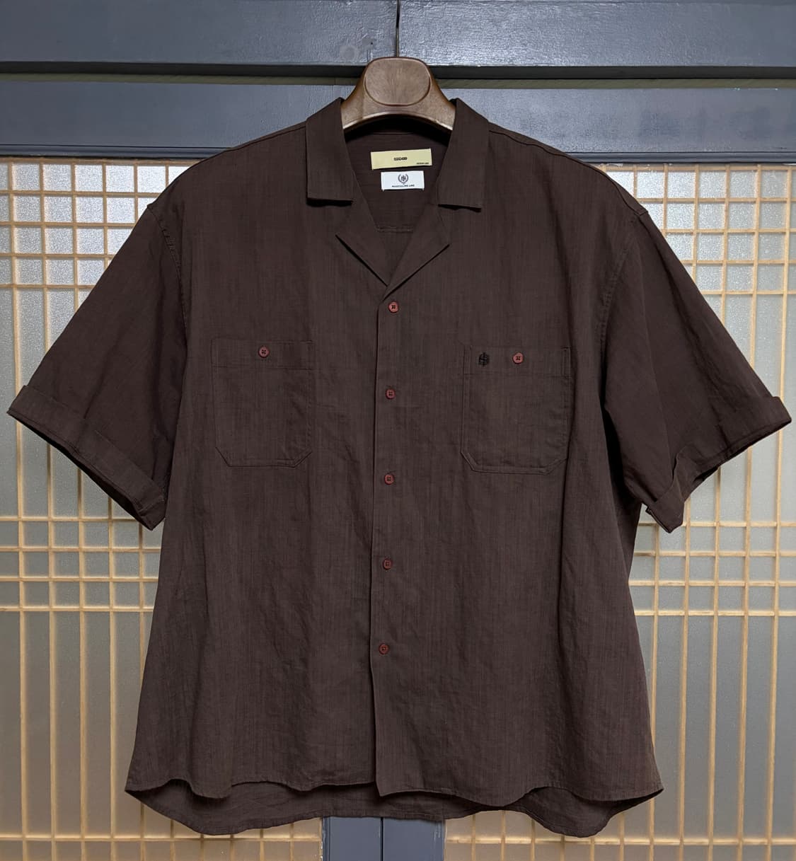 XL)시도SllllDO 오픈카라 린넨 반팔셔츠 상품이미지1