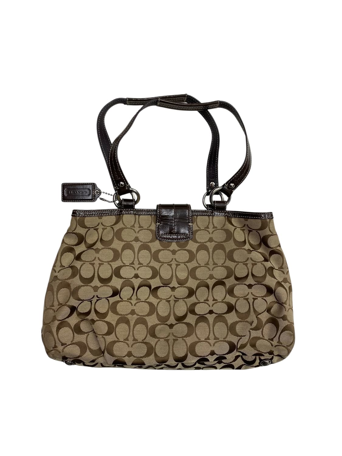 코치 y2k 시그니처 브라운 버클백 상품이미지2