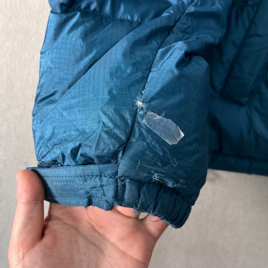 100 노스페이스 서밋시리즈 윈드스토퍼 700 드롭 블루 패딩 상품이미지7