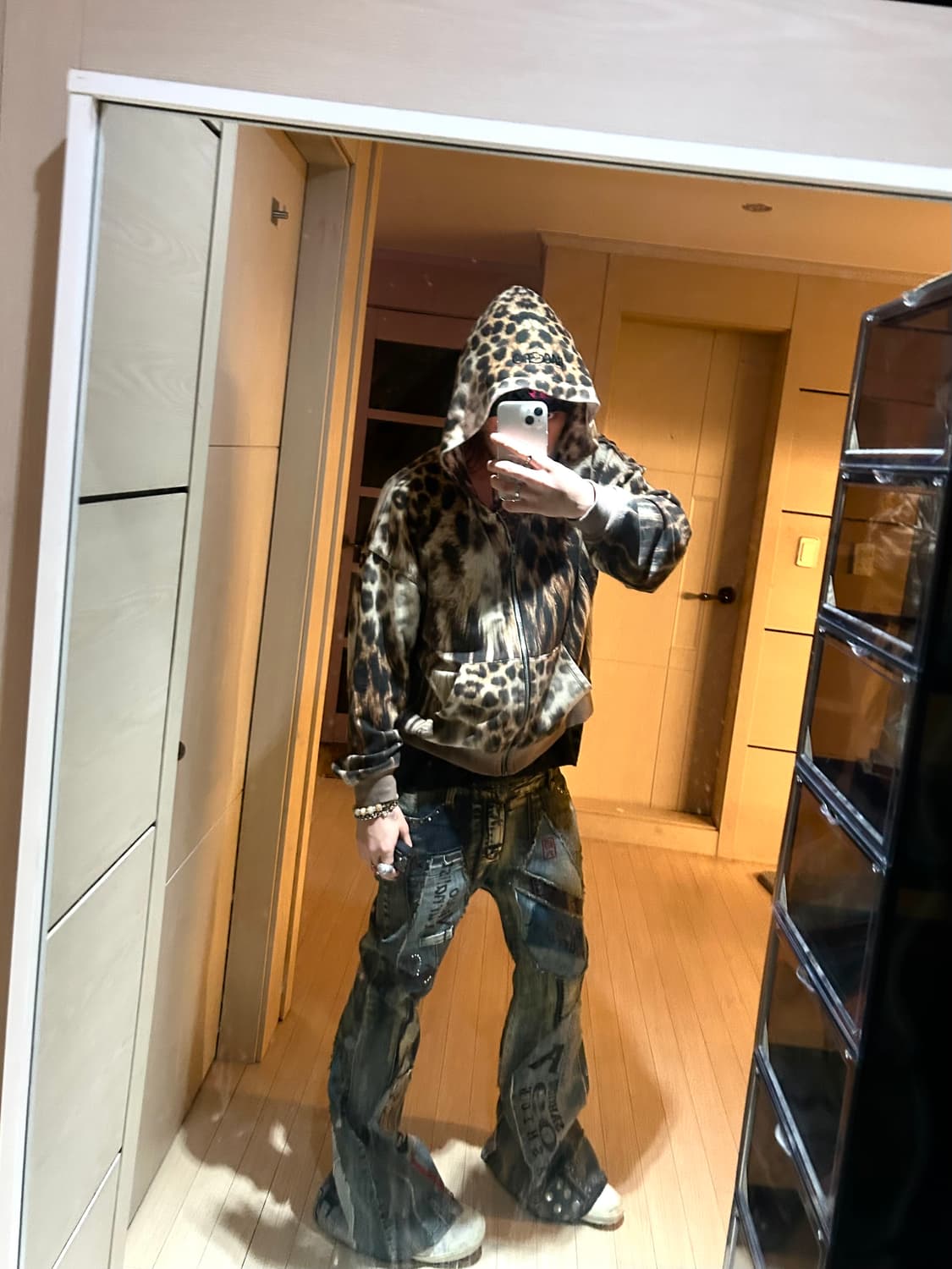 Denim Patch Detail Zipper Boots Cut Pant 상품이미지3