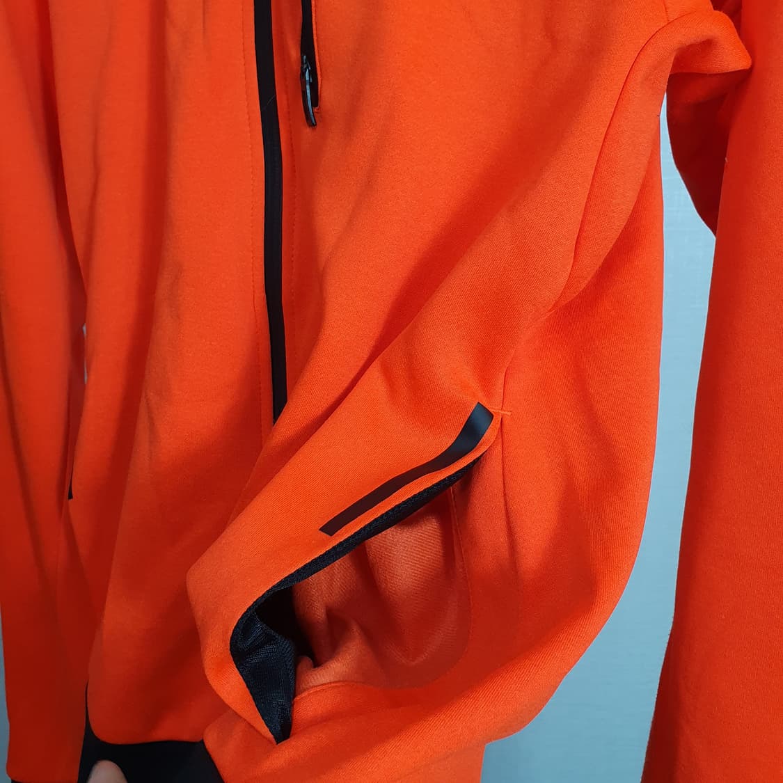 아디다스 네온 형광 오렌지 후드 집업 95사이즈 여성용 상품이미지5