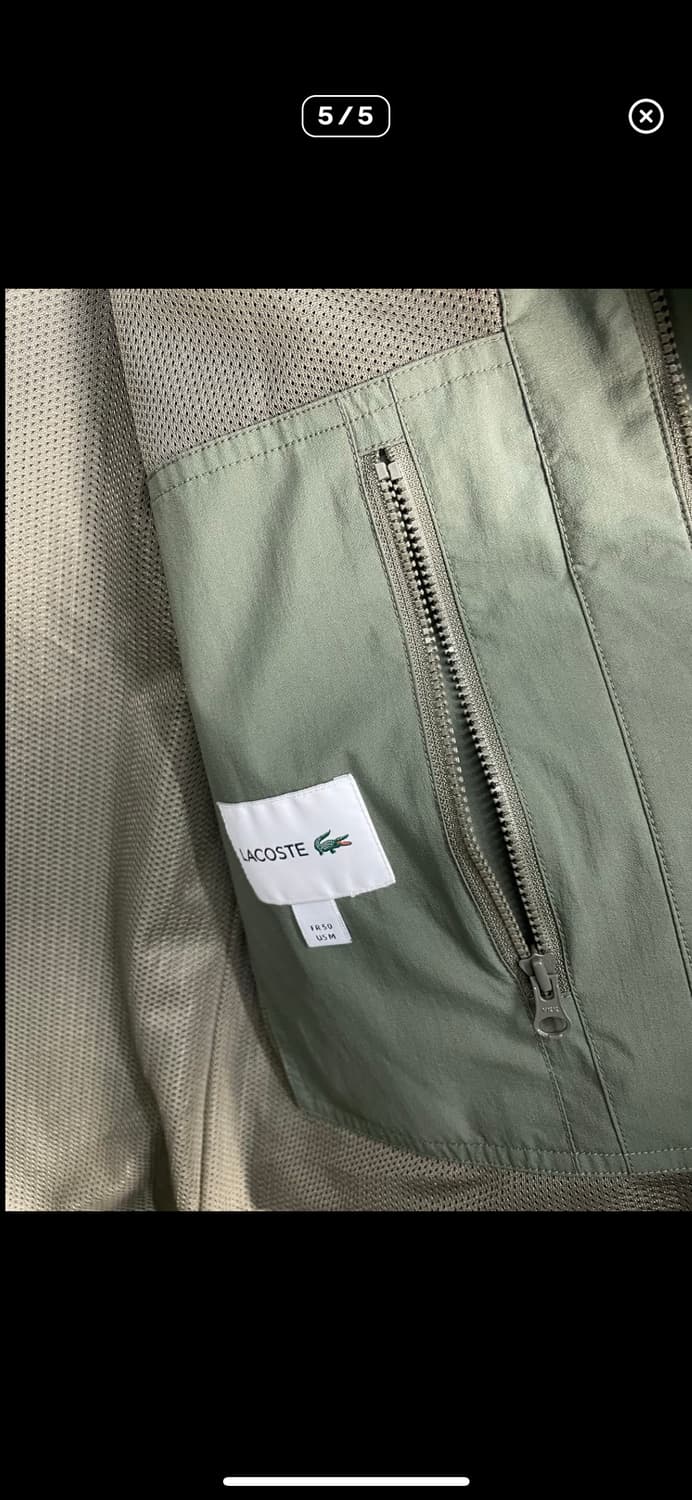 라코스테 로고 자수 그린 코치자켓 A3263 상품이미지5