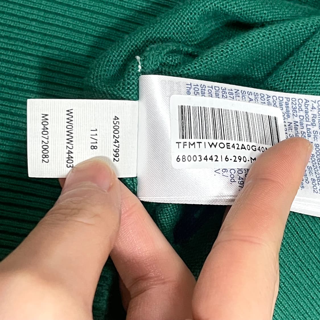 타미힐피거 딥그린 사이드 스트라이프 니트 여성M 상품이미지7