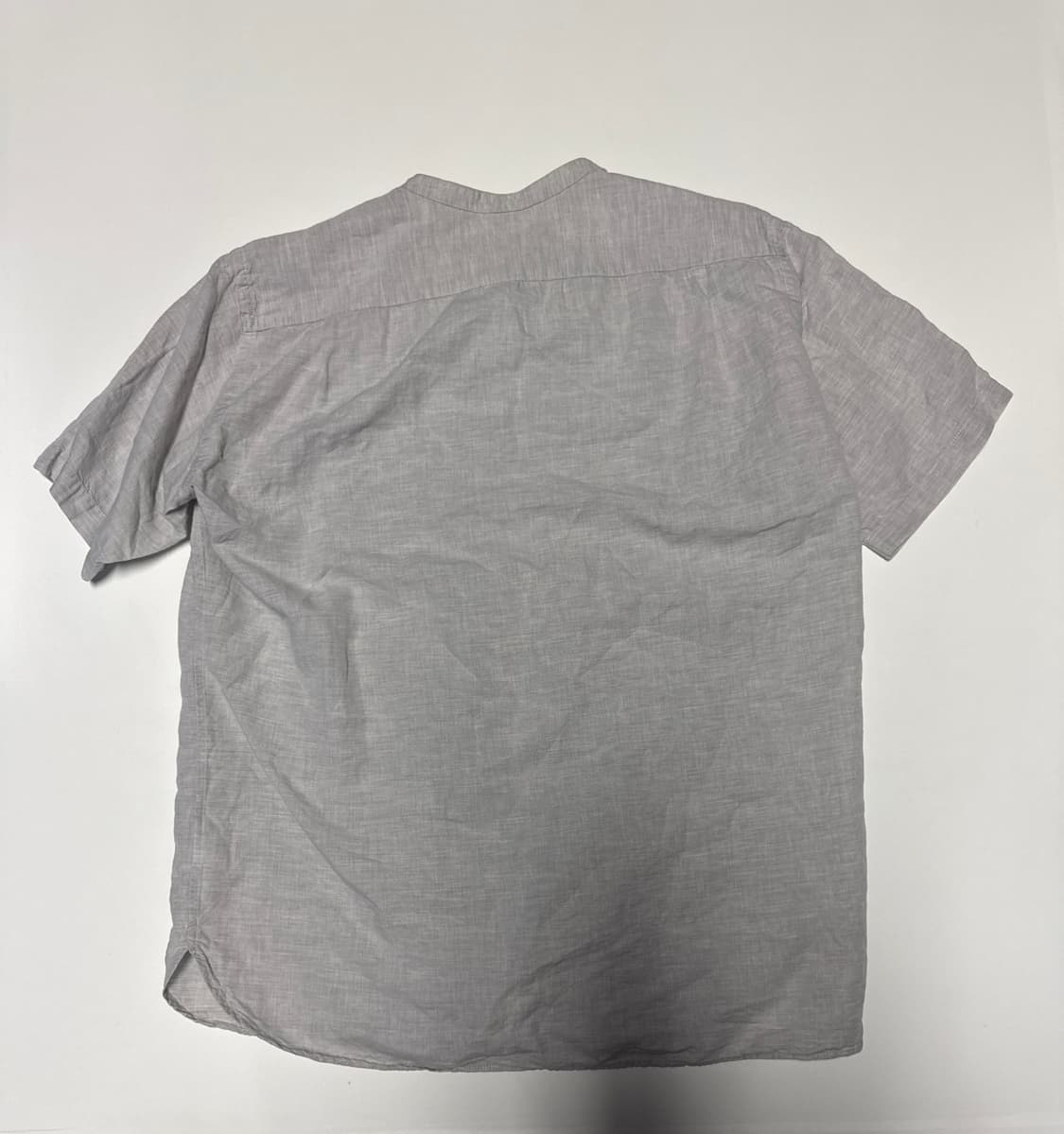 유니클로 미니멀 린넨 혼방 헨리넥 반팔 셔츠 XL 상품이미지2