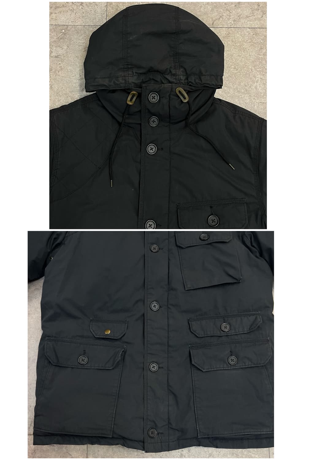 리바이스 후드 덕다운 자켓 블랙 M #csz2321 상품이미지4