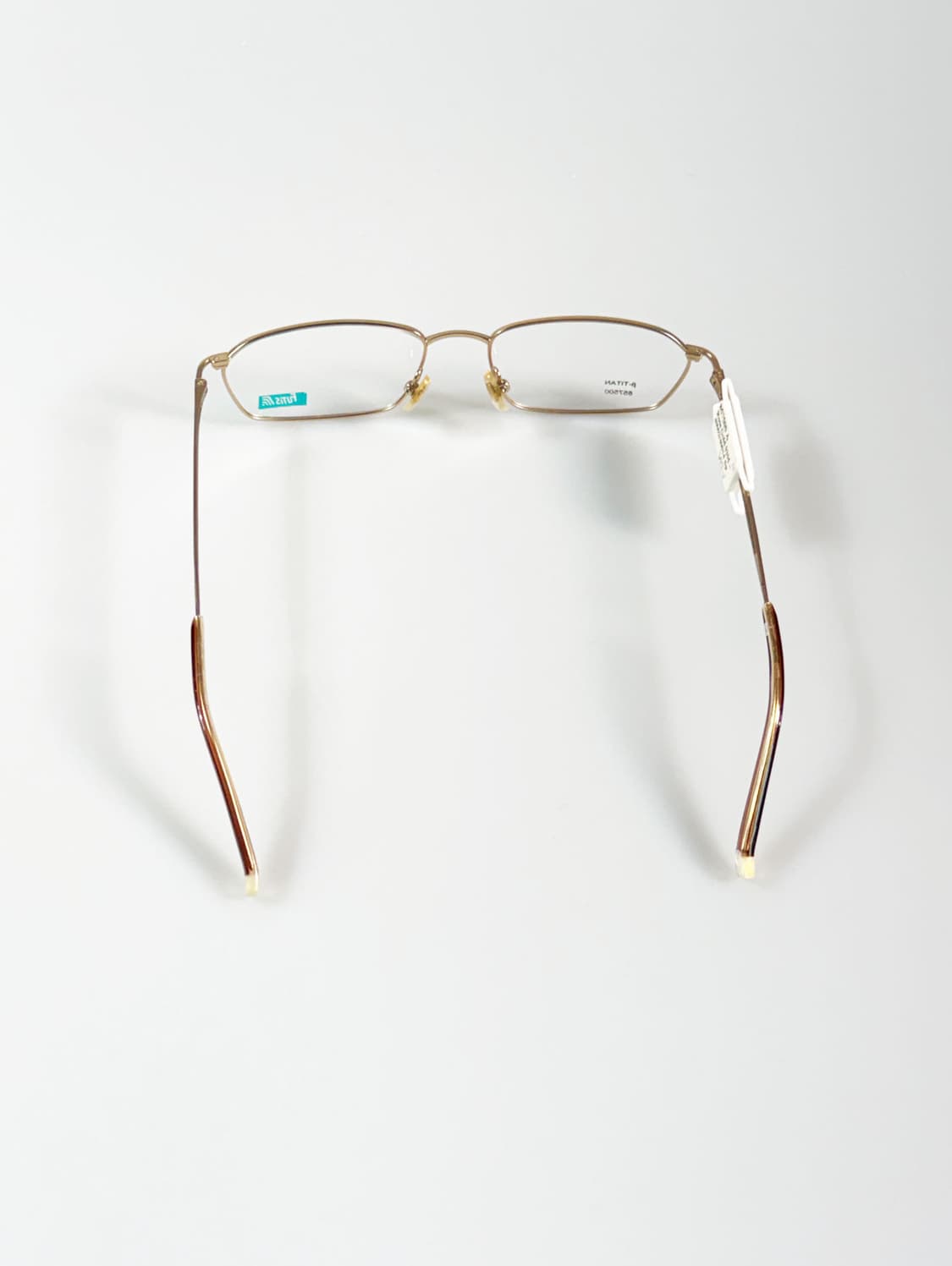 90s FUTIS 골드 슬림 스퀘어 프레임 빈티지 안경 상품이미지5