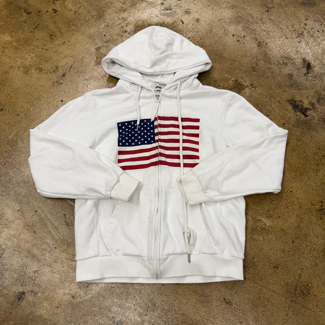 지프 성조기 화이트 후드티  상품이미지2