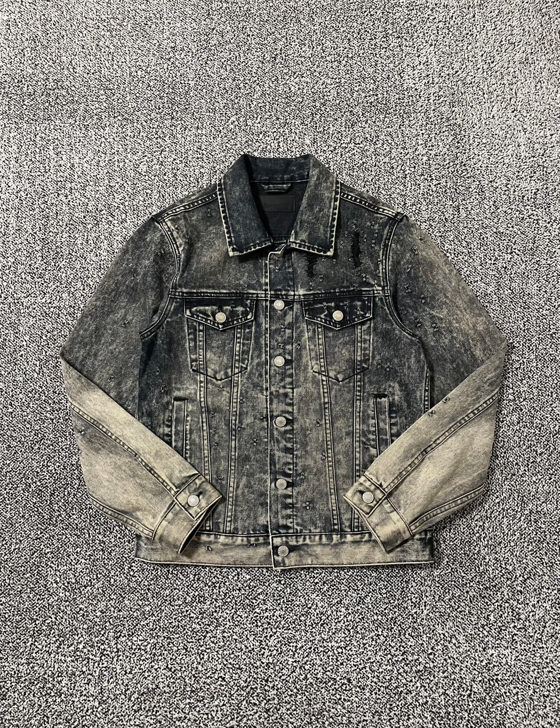 빈티지9. 비쿨식스 BEKOOL6 빈티지 워싱 데님 자켓 청자켓 데미지 상품이미지1
