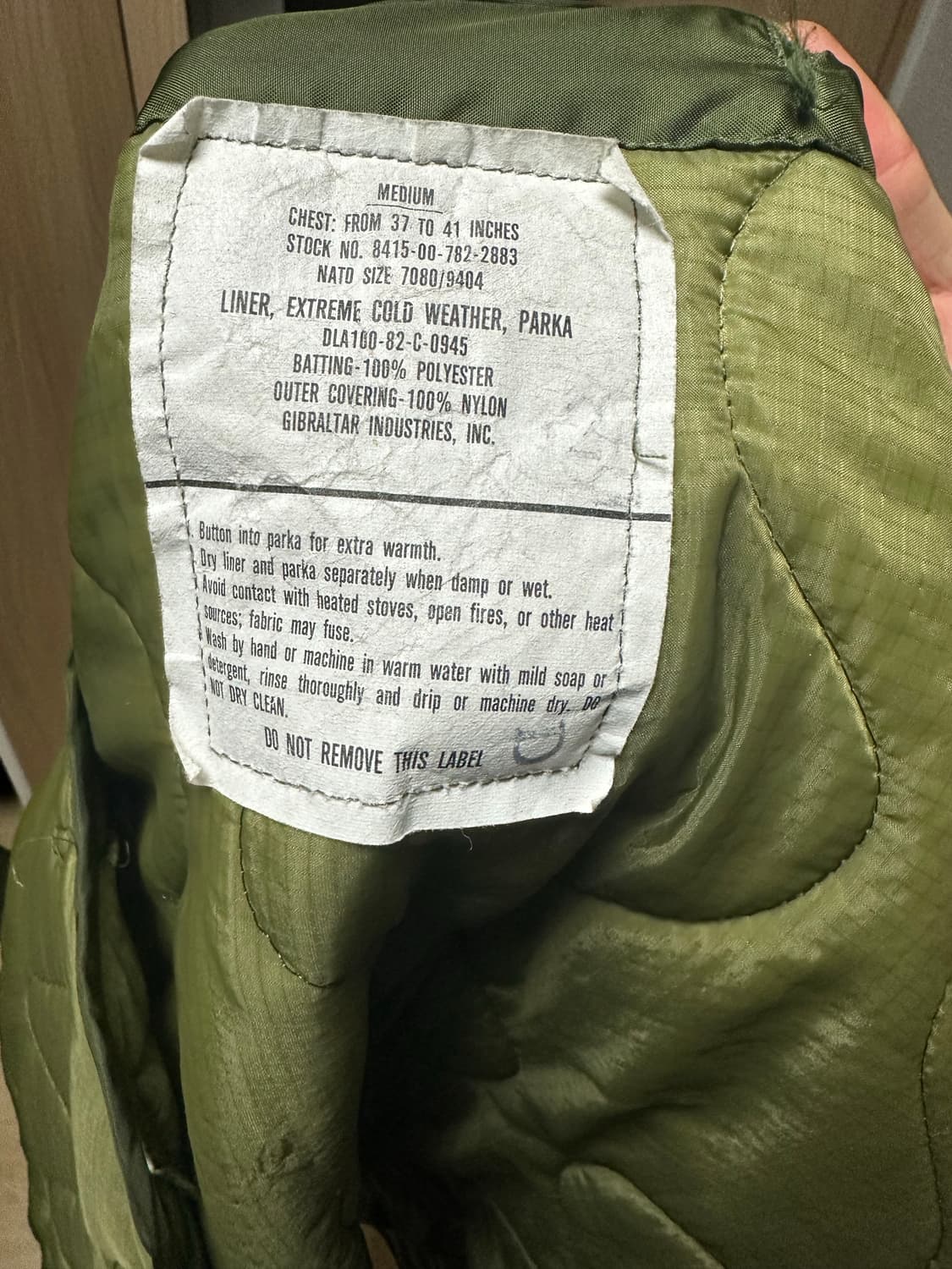 M65 피쉬테일파카 데드스탁 상품이미지5