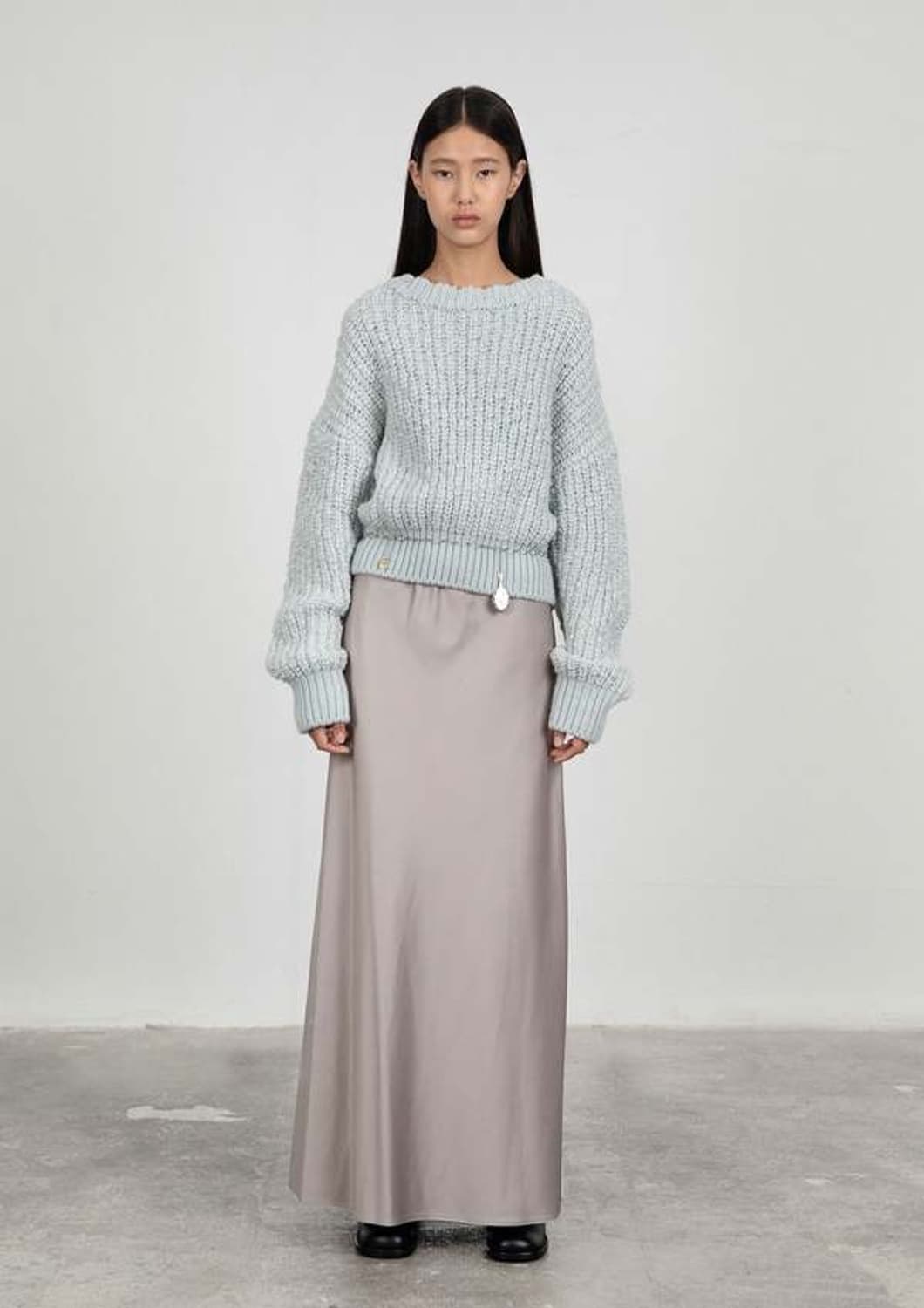 아모멘토 실키 롱 스커트 상품이미지5