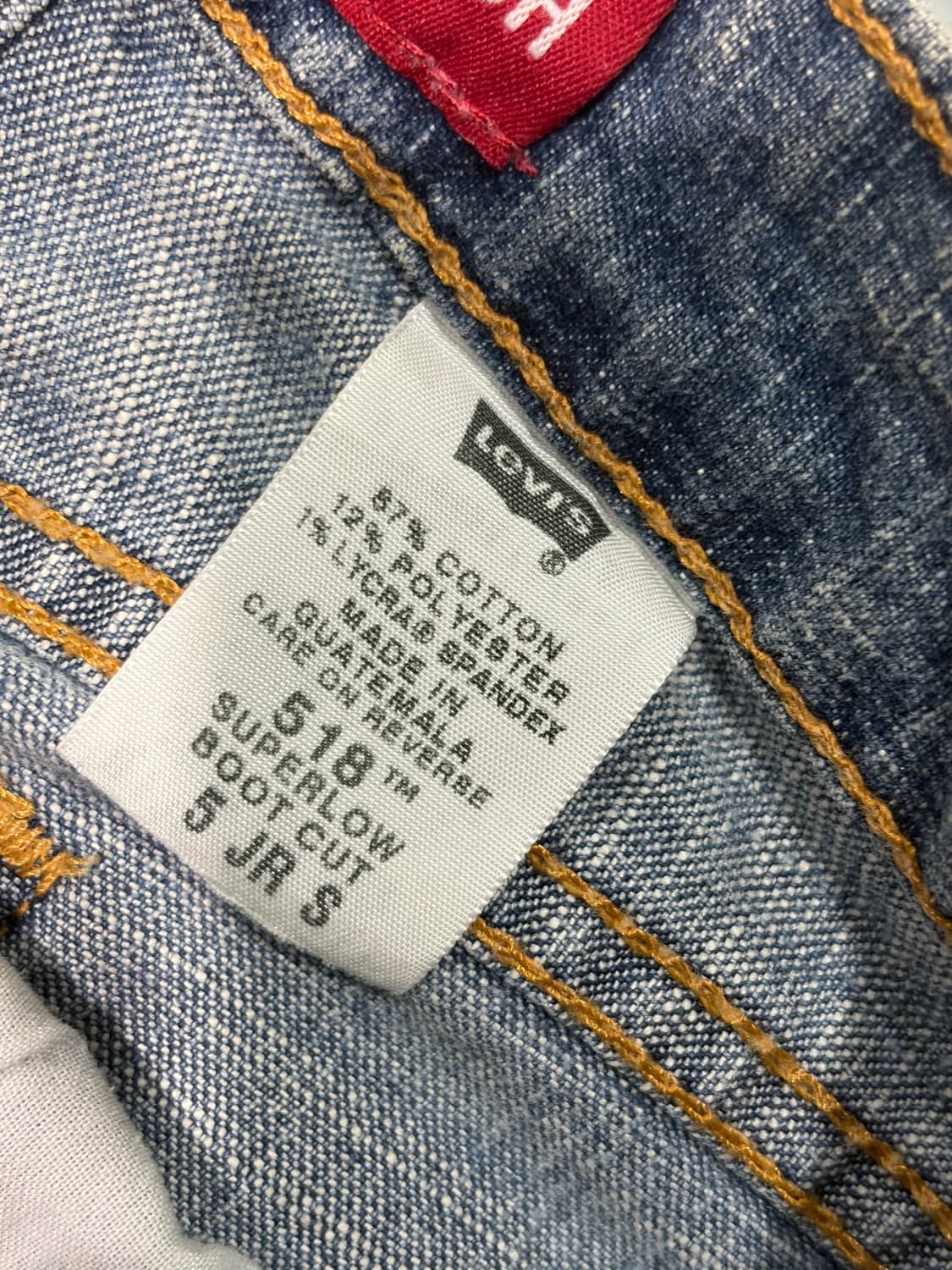 리바이스(Levis) 518 슈퍼로우 부츠컷 데님 팬츠 상품이미지5