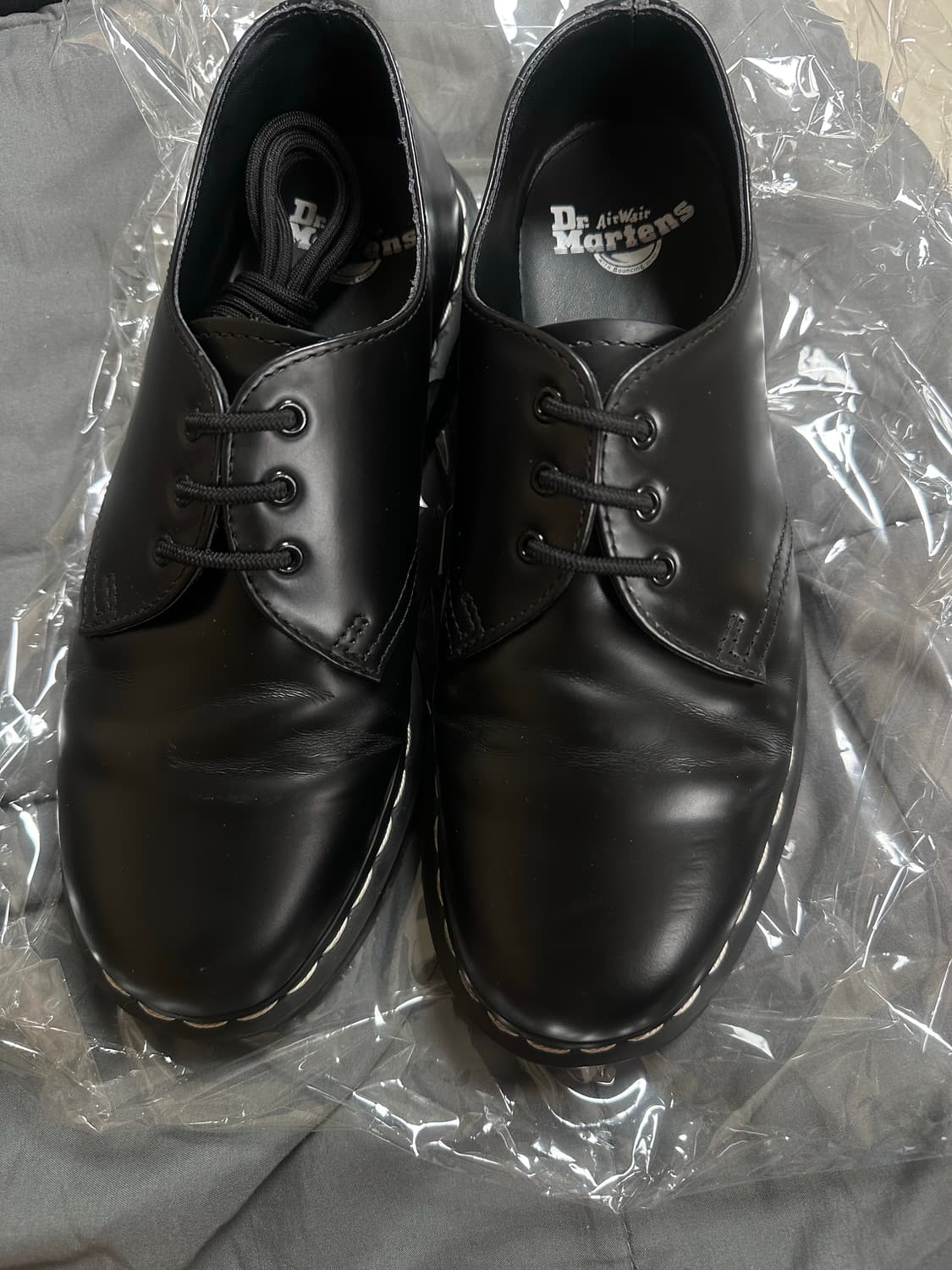 닥터마틴 1461 스무스 블랙 ws 화이트스티치 uk7 상품이미지1