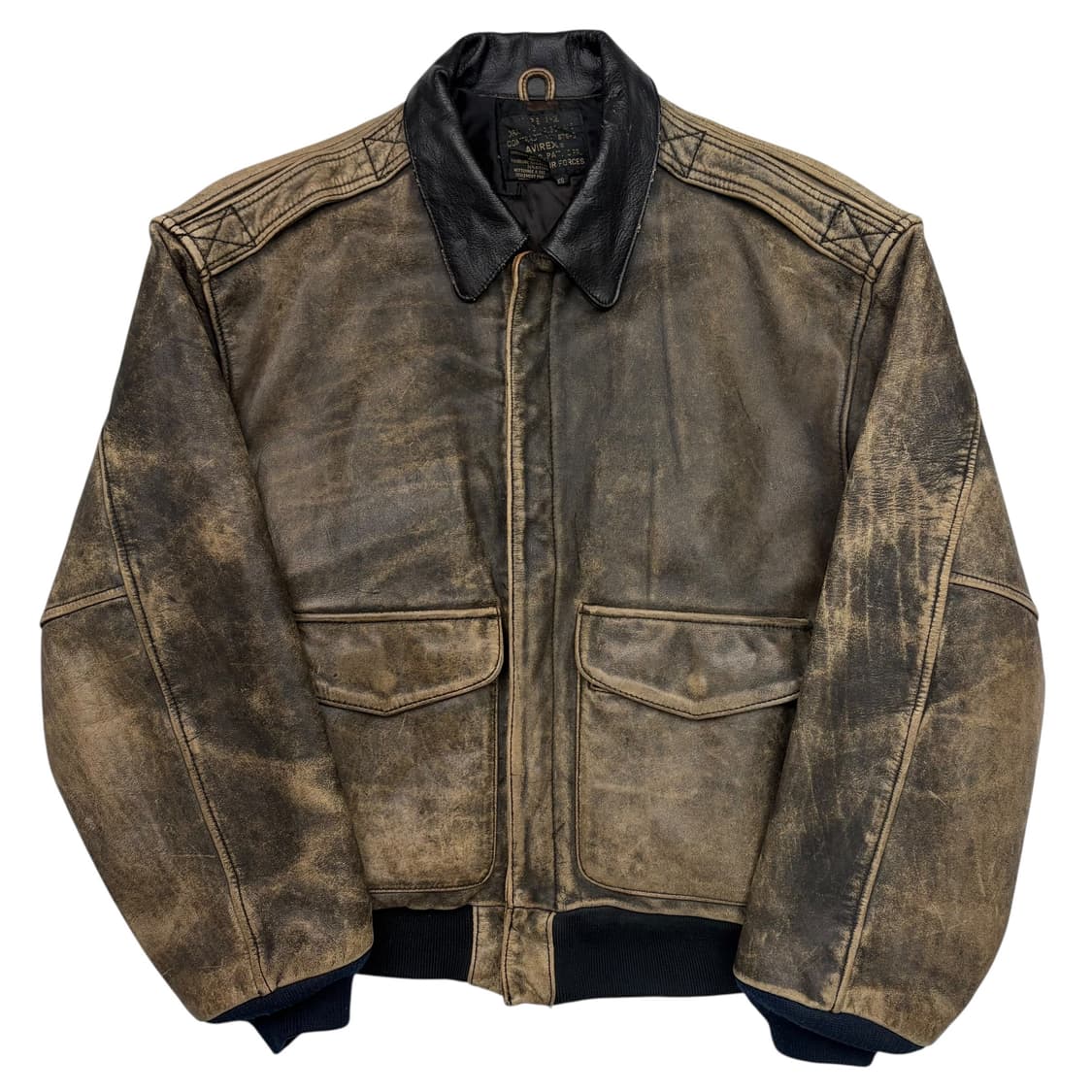 아비렉스 빈티지 워싱 A-2 레더 봄버 자켓 XS 상품이미지1