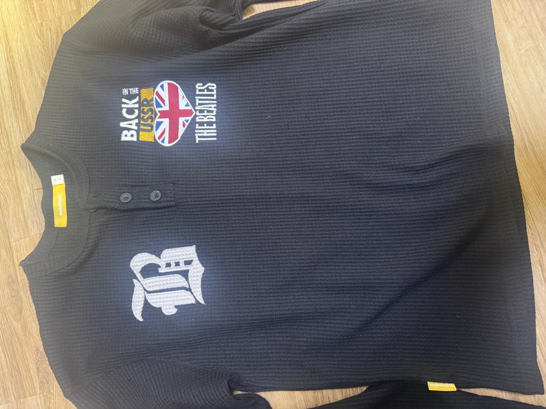 메인부스 [비틀즈] 와플턴 헨리넥 티셔츠(블랙) 상품이미지2