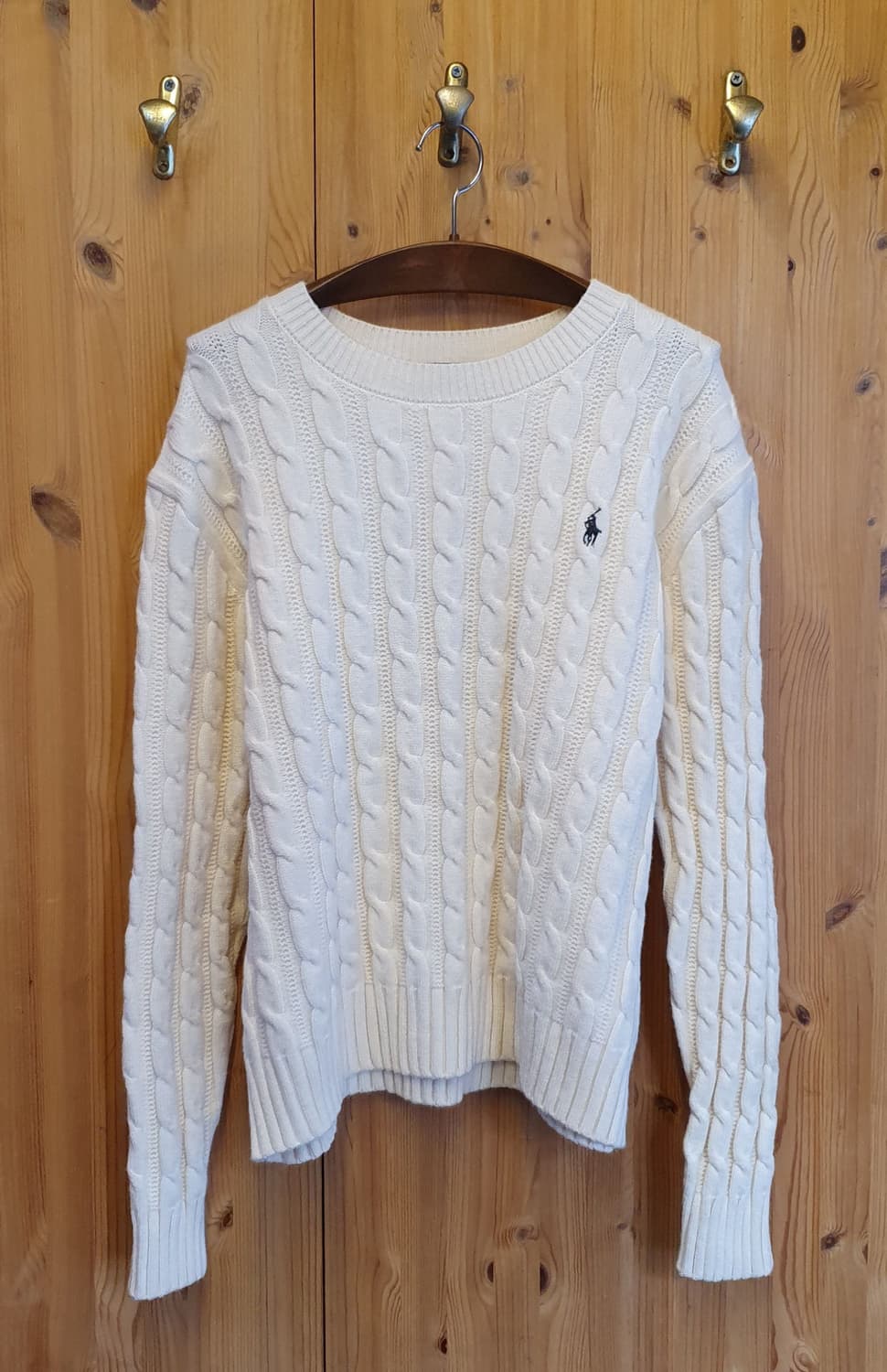 (새상품)77.랄프로렌 꽈배기 크롭니트  상품이미지1