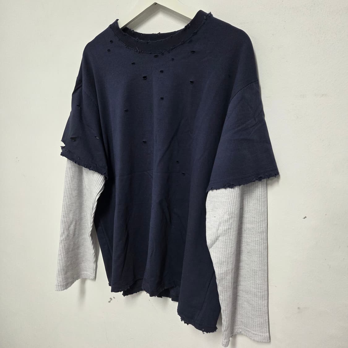 빈티지 레이어드 와플  긴팔티셔츠 상품이미지8