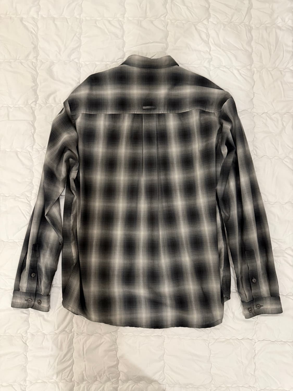 비이커 옴브레 타탄체크 셔츠 블랙 상품이미지2