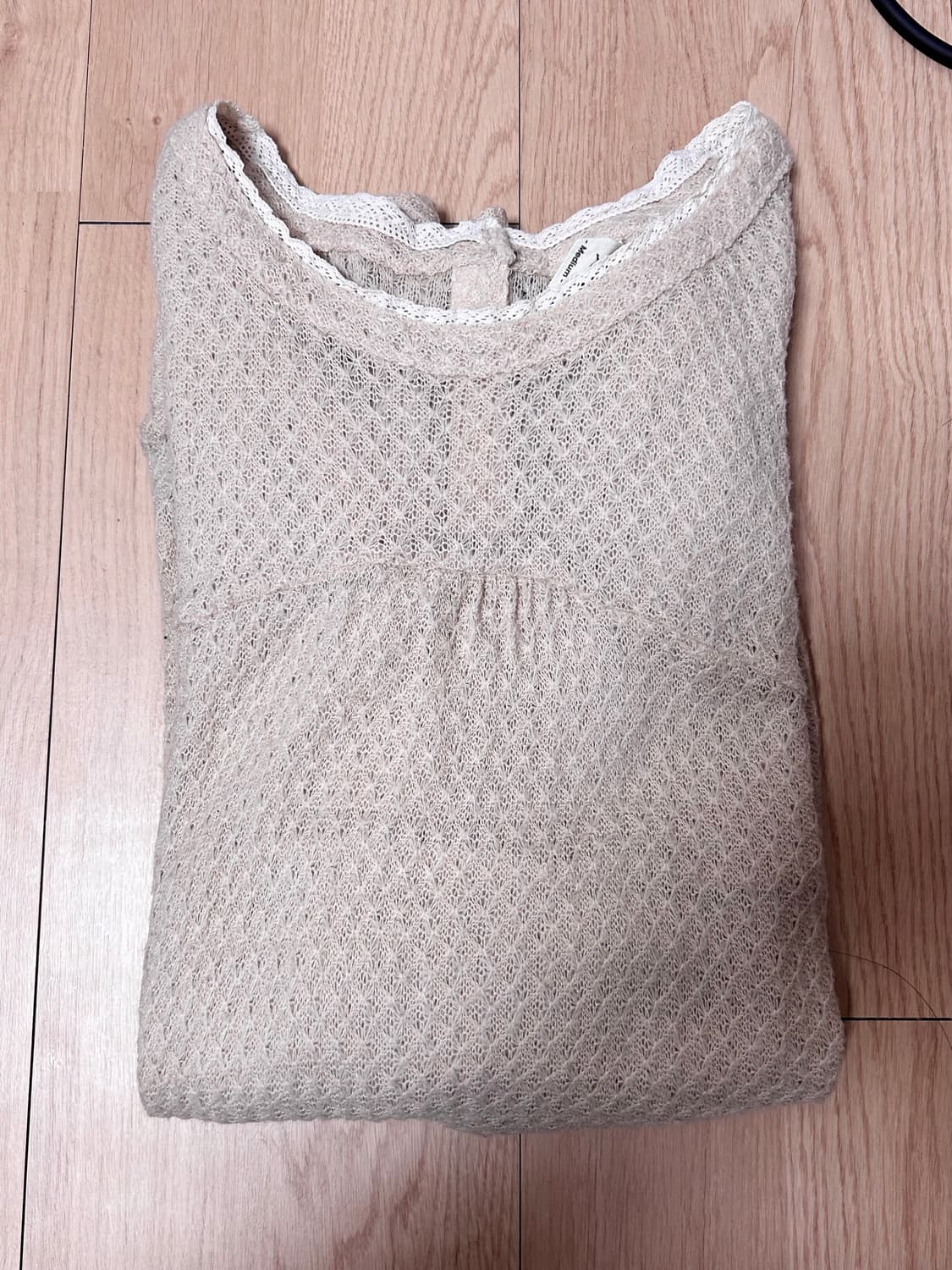 핑크 빈티지 니트 상의 상품이미지3