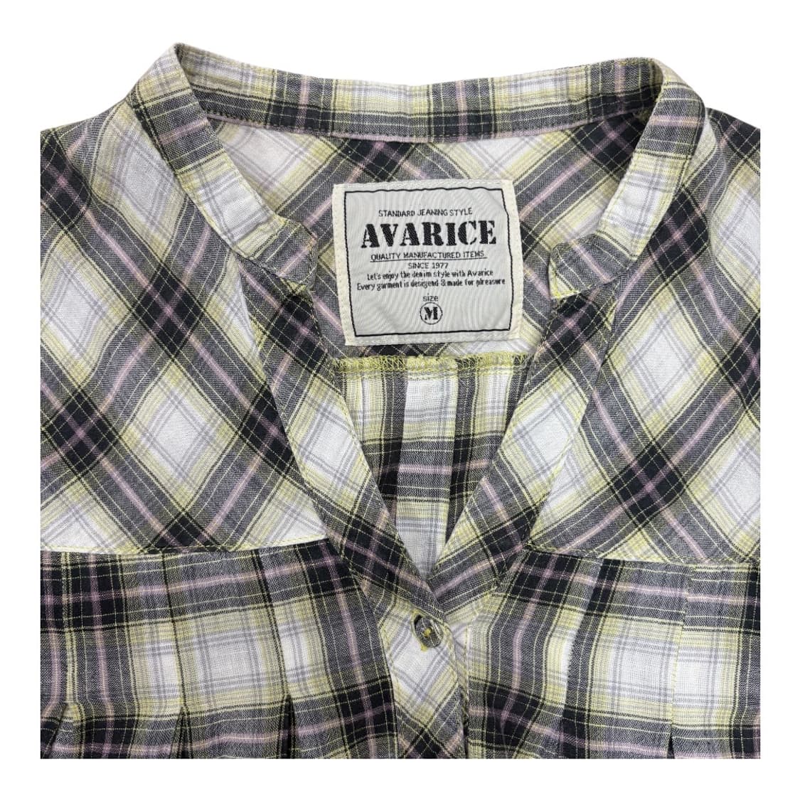 avarice형광체크블라우스 상품이미지3