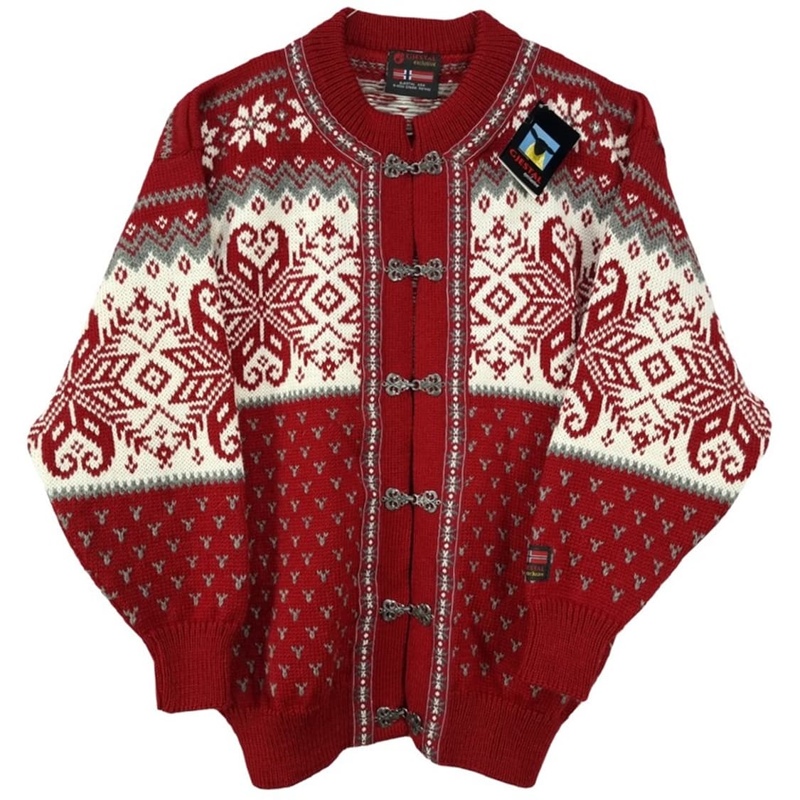 [노르웨이빈티지](새상품)에스닉 패턴 노르딕 버클 가디건 M18974 상품이미지2