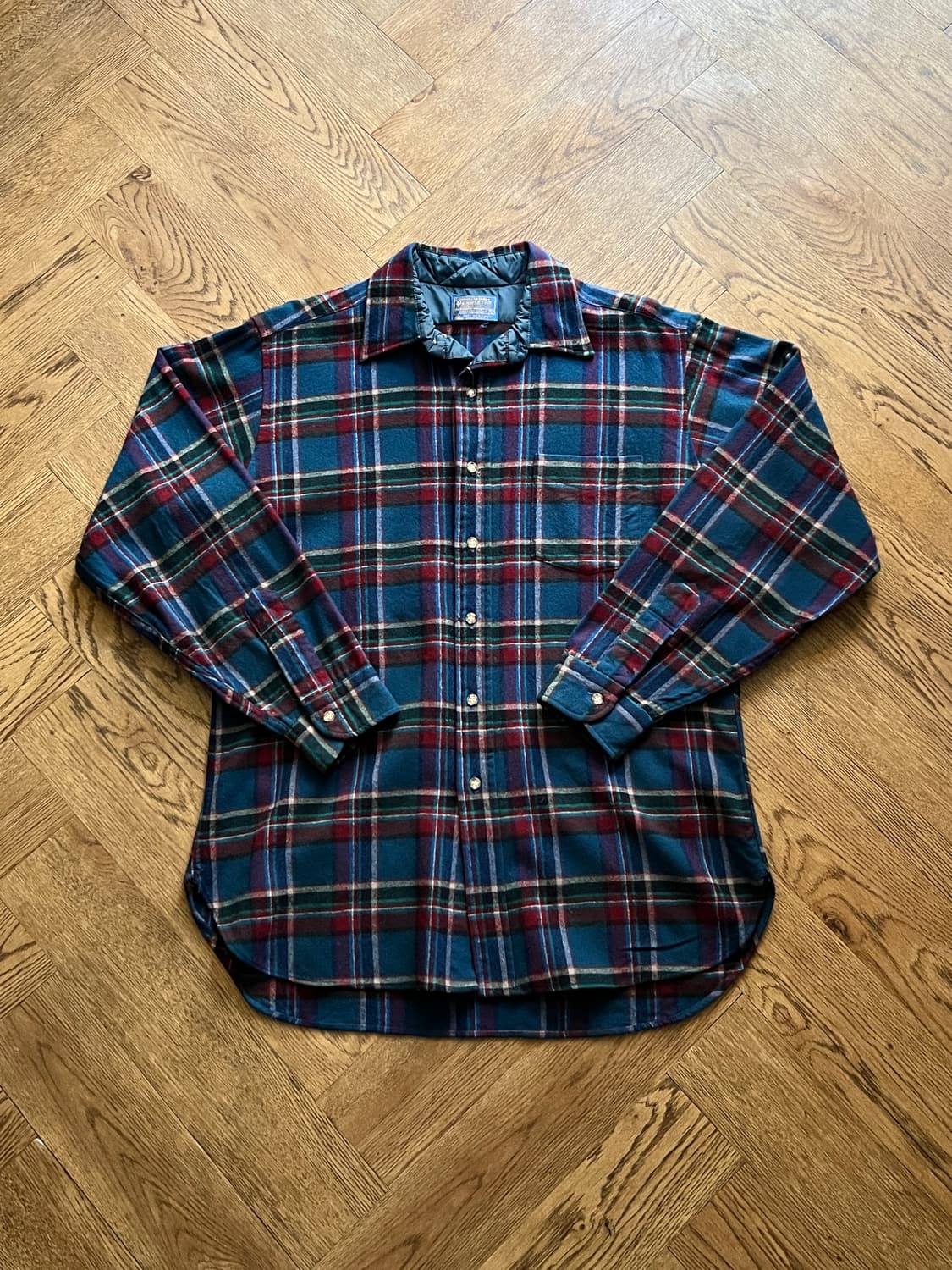 [L]펜들턴 Made in USA 퓨어 버진 울 타탄체크 셔츠 상품이미지1