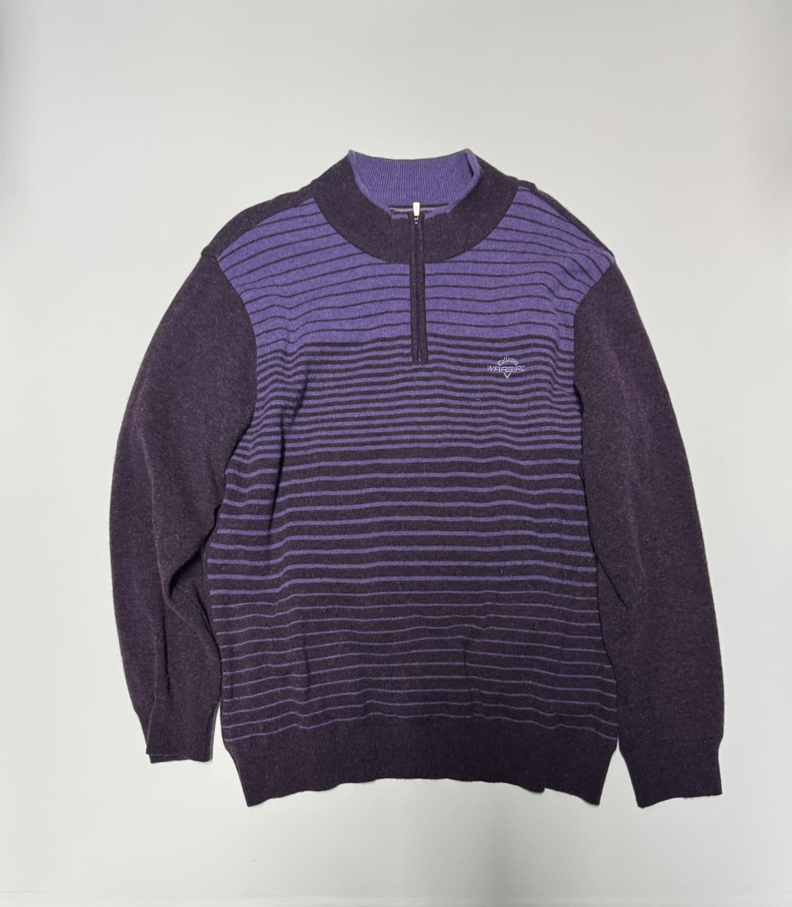 캘러웨이 골프 스트라이프 방풍 니트 반집업 L~~XL 상품이미지1