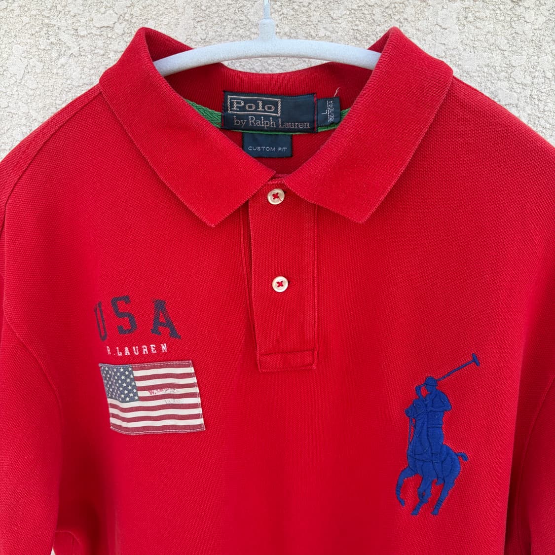 L)폴로 랄프로렌 치프키프 USA성조기 빅포니 PK카라 반팔 티셔츠 상품이미지3