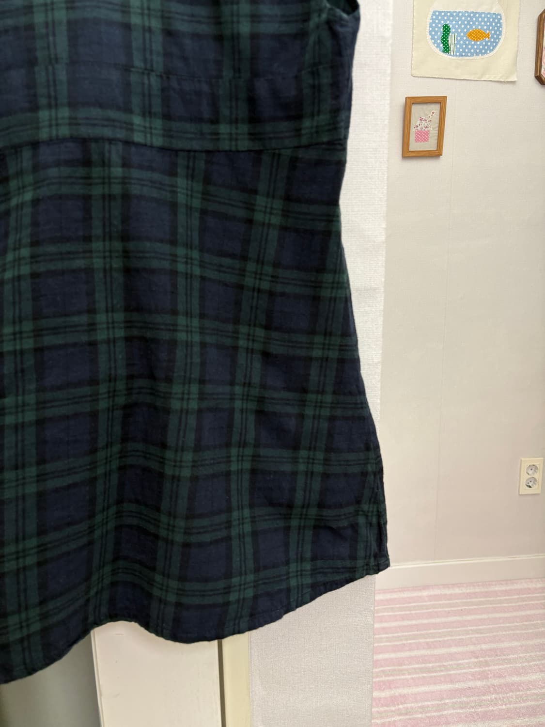 타탄체크 브이넥 블라우스 상품이미지7