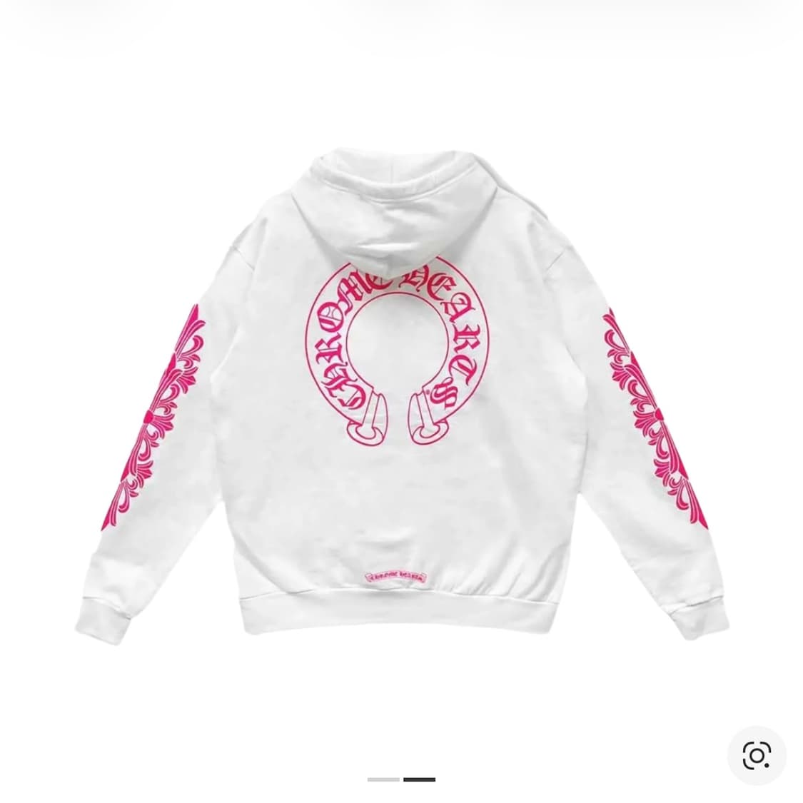 [XL] 크롬하츠 플로랄 홀스슈 로고 후드 화이트 핑크 새제품 상품이미지2