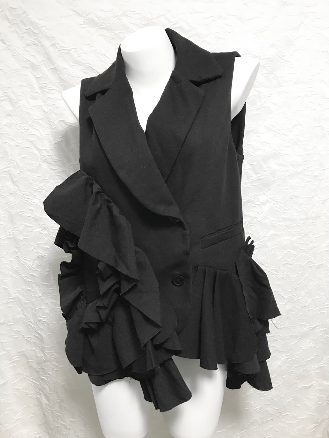 빈티지 아카이브 무드 러플 블레이저 베스트 상품이미지4