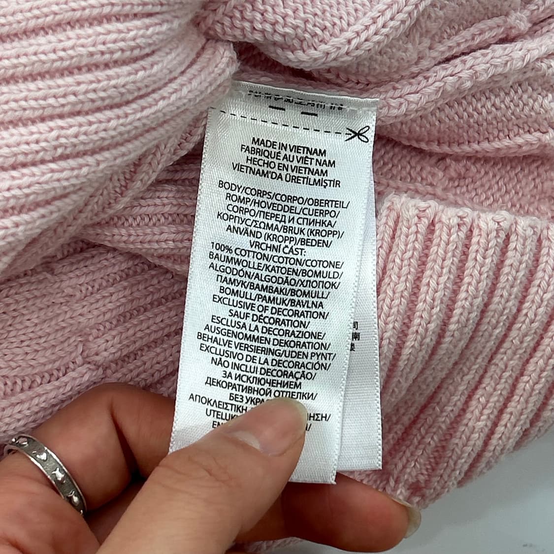 Polo 폴로 아이보리 포니 라이트핑크 케이블 니트  상품이미지6
