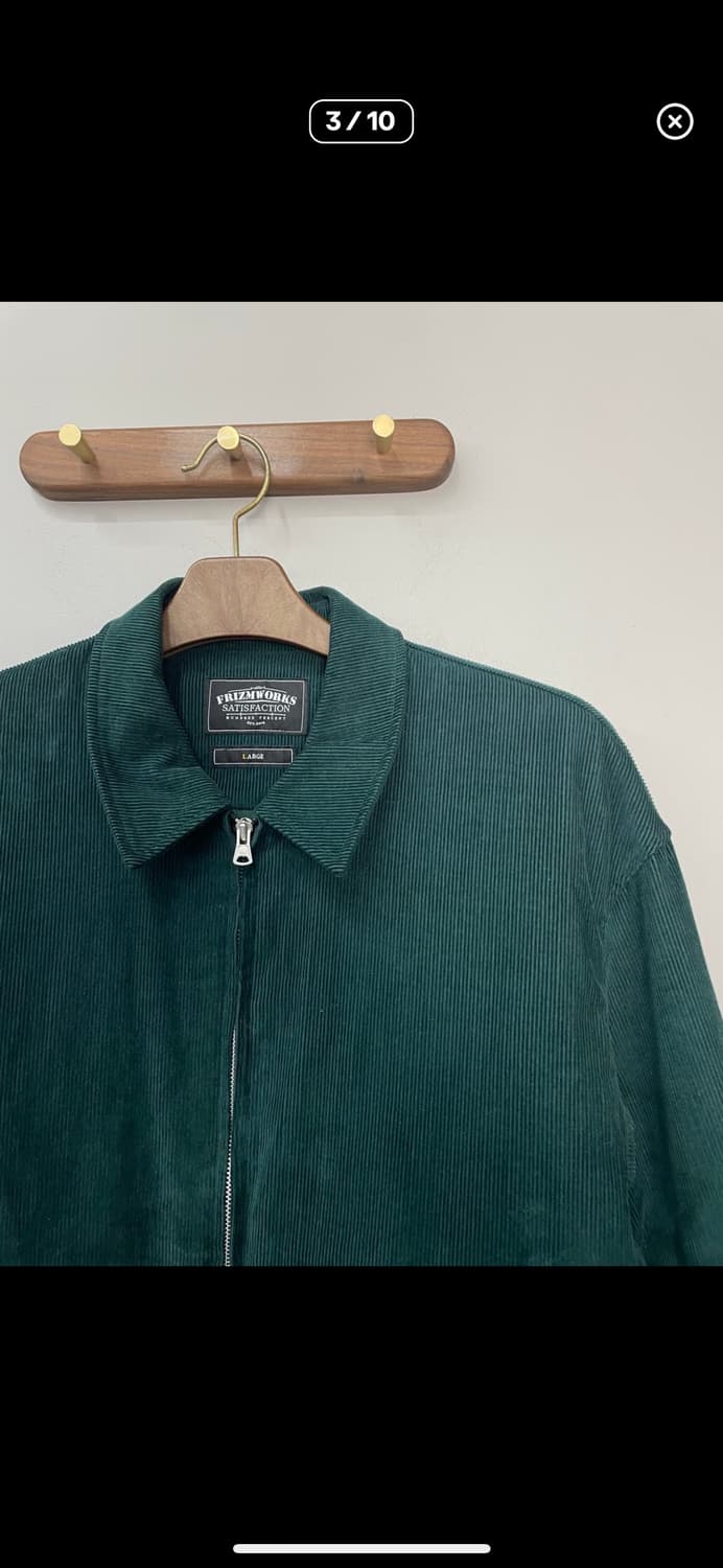 프리즘웍스 코듀로이 다크그린 바시티자켓 A3164 상품이미지3