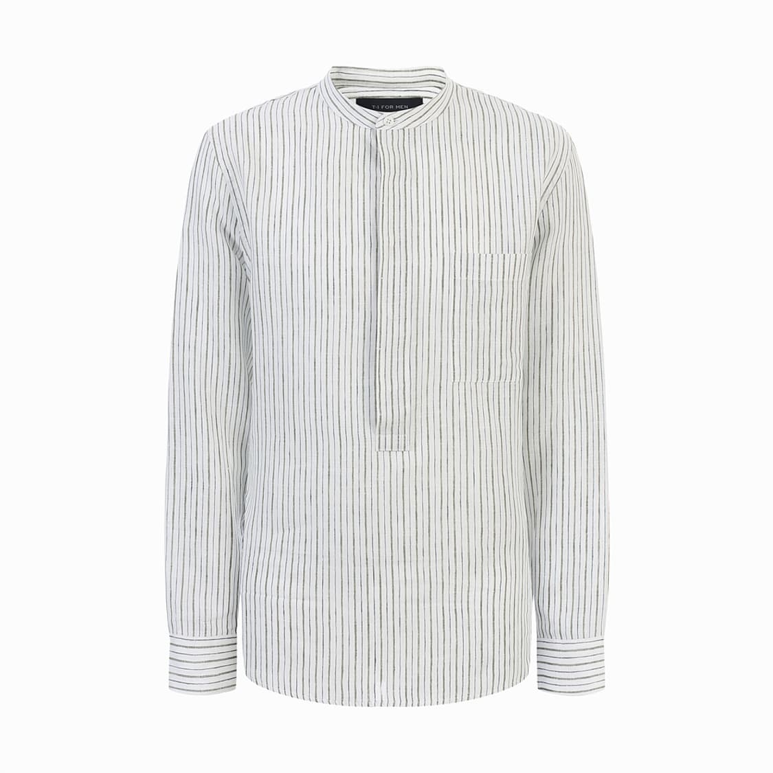 티아이포맨  차이나카라 아노락 스트라이프 셔츠 상품이미지1