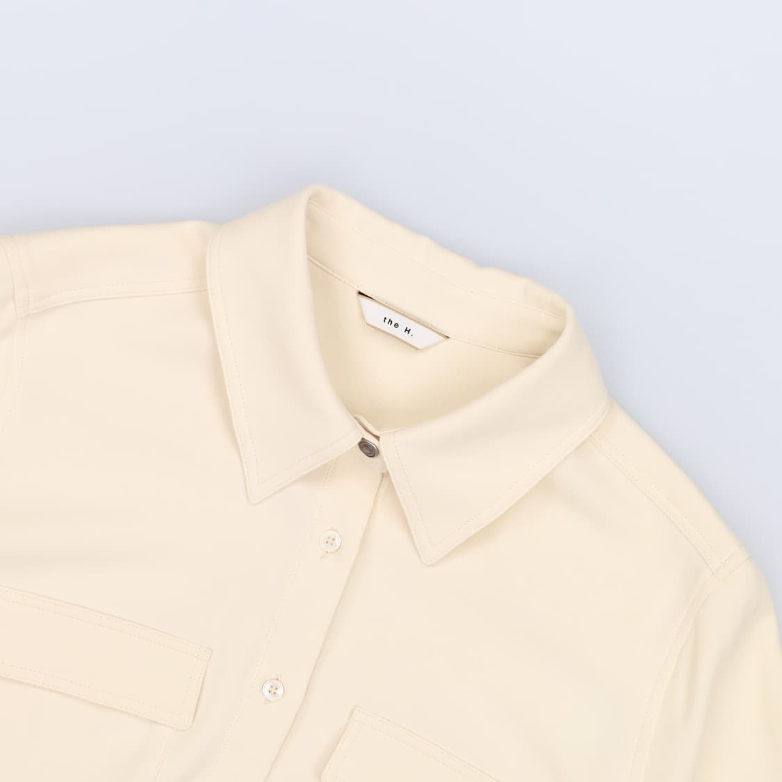 [95] 신형 헤지스 여성 포켓배색 긴팔 셔츠 블라우스 아이보리 3782 상품이미지3