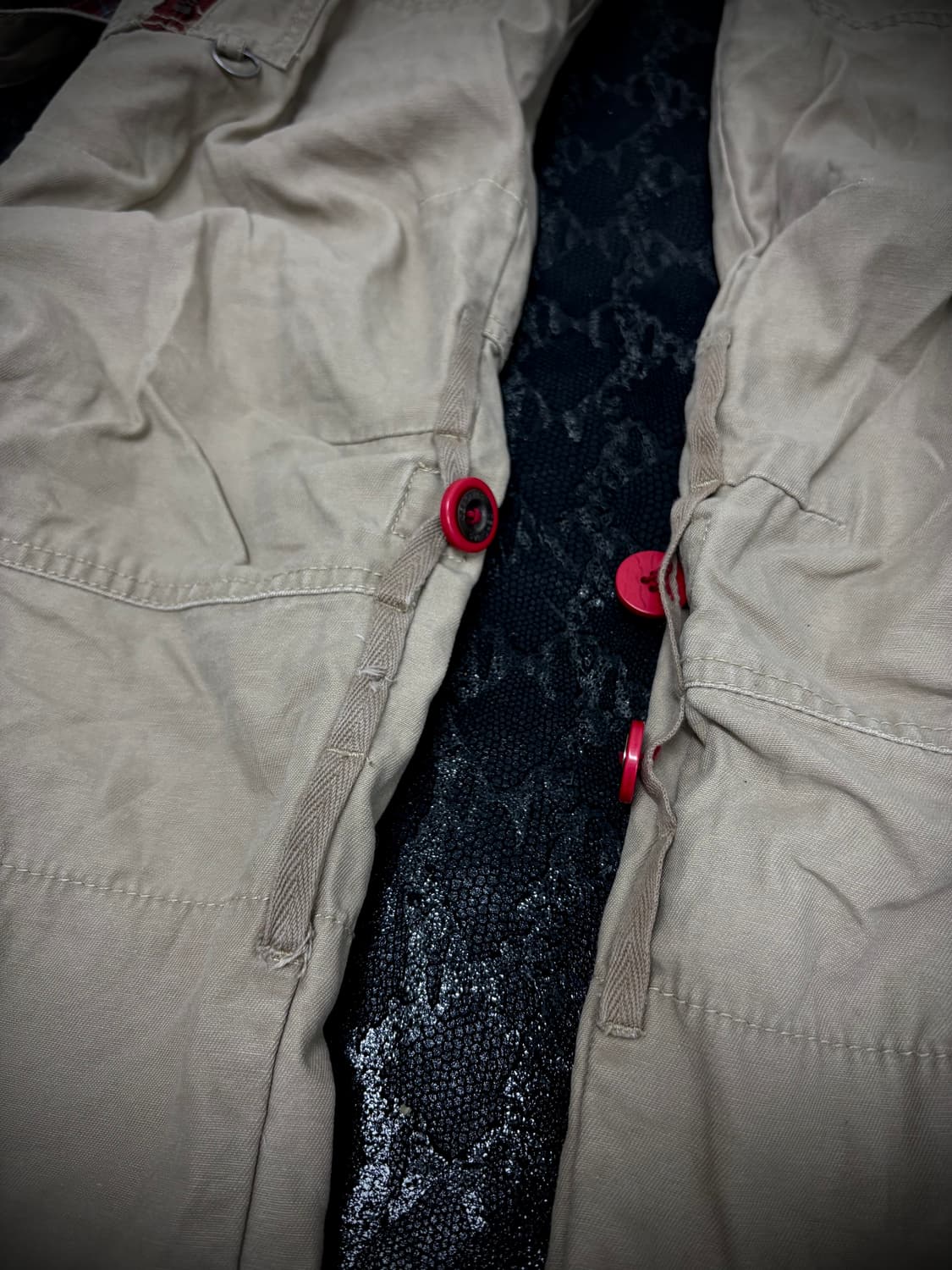 “Vintage” Y2K Mood Check Detail Cargo Be 상품이미지2