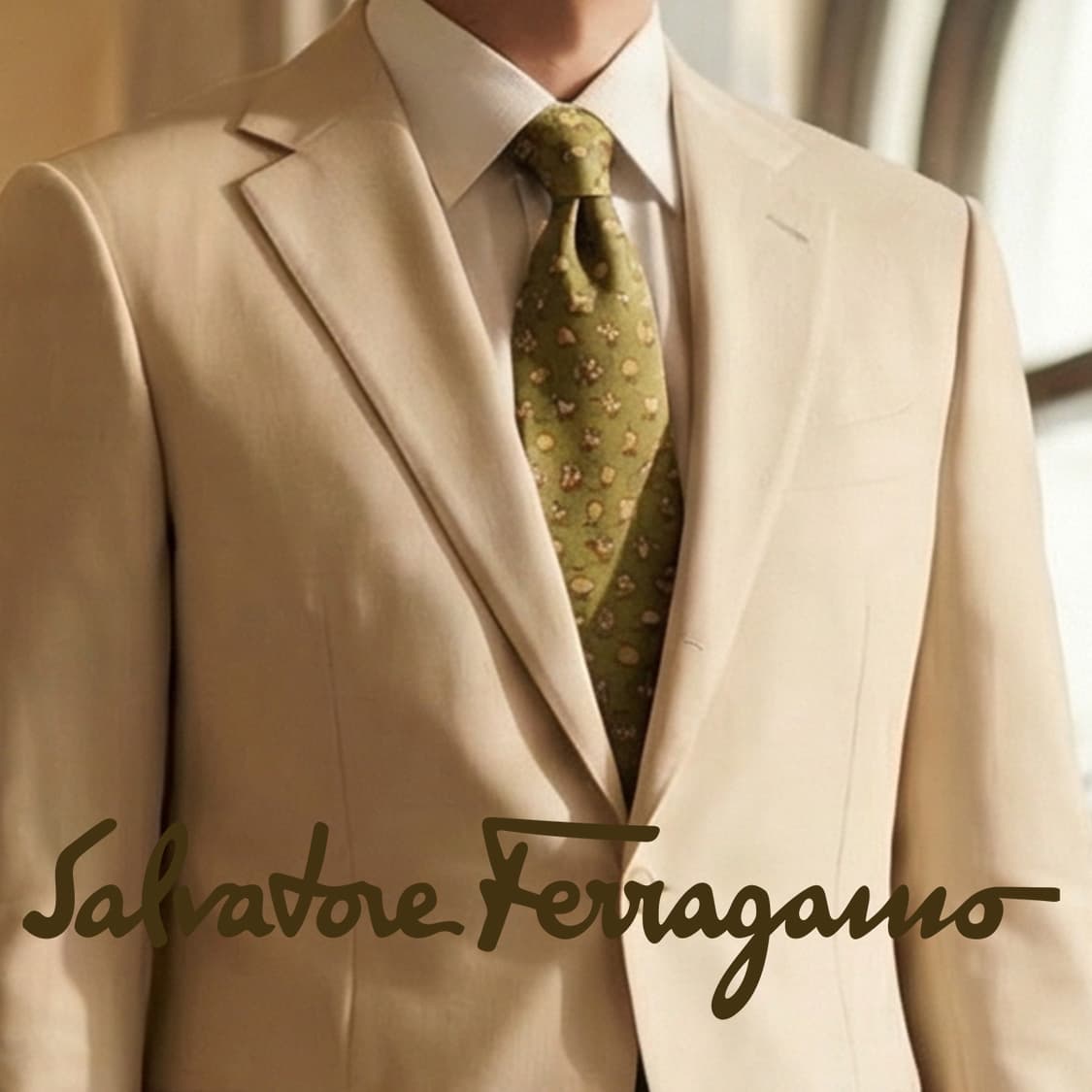 페라가모 실크 연두 멀티 모티브 넥타이 9.1cm A+등급 A19495
 상품이미지1