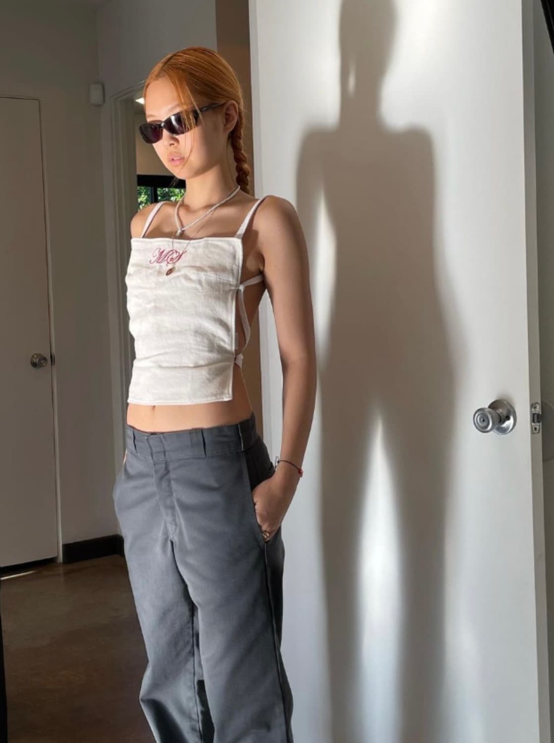 [Dickies 디키즈] 873 슬림핏 워크팬츠 블랙 30 *제니 착용 상품이미지1