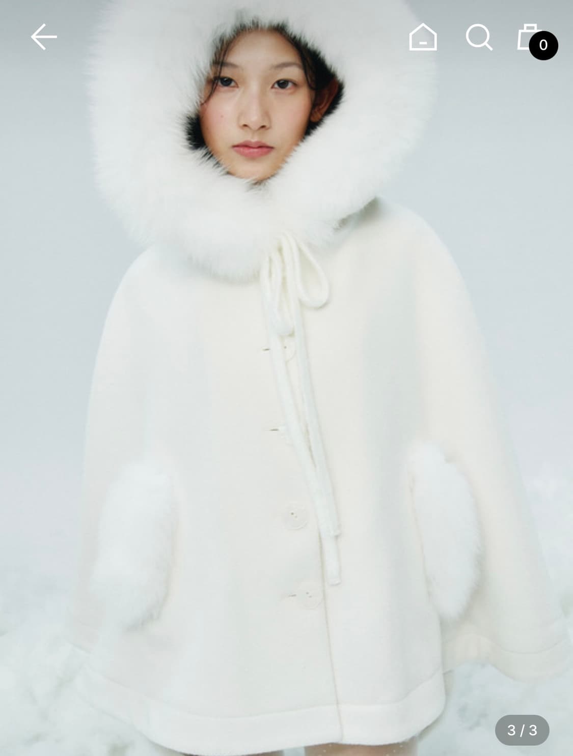 더티스 리얼 폭스퍼 스노우 케이프 판매 상품이미지3