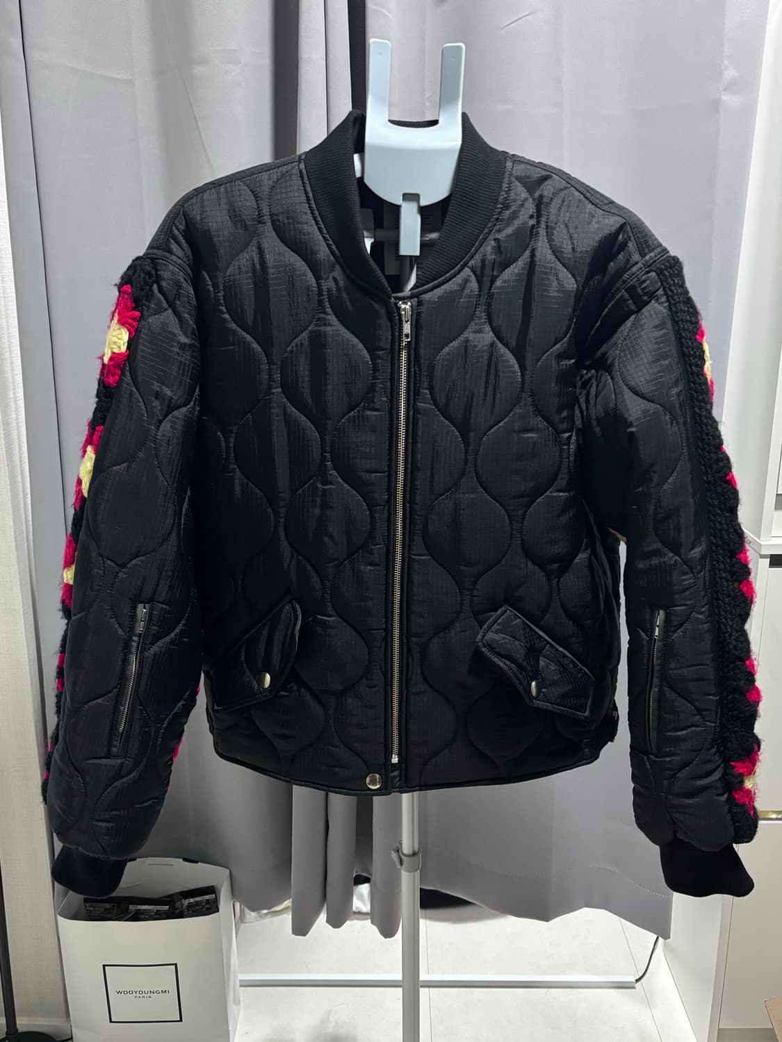 [L]올리언스 스토어 퀼티드 크로셰 봄버 상품이미지1